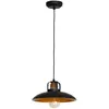 Image de Suspension Milagro Felix 1L E27 60W métal noir/or Ø30