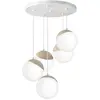 Image de Suspension Sfera Milagro 5xE14 40W blanc bois clair