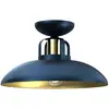 Image de Milagro Plafonnier Felix rond - Bleu et or