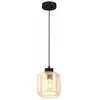 Image de Suspension Milagro Sombra MLP8370 noire verre ambré