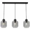Image de Suspension Milagro Sombra noire verre fumé 3xE27 60cm