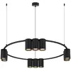 Image de Suspension Milagro Genesis noire Ø60 10xGU10 spots alu