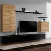 Image de Meuble TV Mural Design Switch II 270cm Naturel & Noir