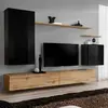 Image de Meuble TV Mural Design Switch II 270cm Noir & Naturel