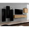 Image de Meuble TV Mural Design Switch III 330cm Noir & Naturel