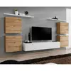 Image de Meuble TV Mural Design Switch IV 320cm Naturel & Blanc