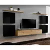 Image de Meuble TV Mural Design Switch IV 320cm Noir & Naturel