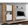 Image de Meuble TV Mural Design Switch VI 330cm Naturel & Blanc