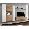 Image de Meuble TV Mural Design Switch VI 330cm Blanc & Naturel