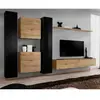 Image de Meuble TV Mural Design Switch VI 330cm Noir & Naturel