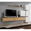 Image de Meuble TV Mural Design Switch IX 310cm Naturel & Blanc