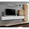 Image de Meuble TV Mural Design Switch IX 310cm Blanc & Naturel