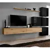 Image de Meuble TV Mural Design Switch IX 310cm Naturel & Noir