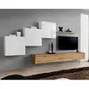 Image de Meuble TV Mural Design Switch X 330cm Blanc & Naturel