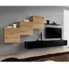 Image de Meuble TV Mural Design Switch X 330cm Naturel & Noir