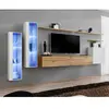 Image de Meuble TV Mural Design Switch XI 330cm Blanc & Naturel