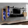 Image de Meuble TV Mural Design Switch XI 330cm Naturel & Noir