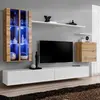 Image de Meuble TV Mural Design Switch XII 270cm Naturel & Blanc
