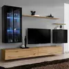 Image de Meuble TV Mural Design Switch XII 270cm Noir & Naturel