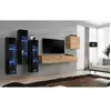 Image de Meuble TV Mural Design Switch XIII 330cm Naturel & Noir
