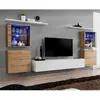 Image de Meuble TV Mural Design Switch XIV 320cm Naturel & Blanc