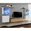 Image de Meuble TV Mural Design Switch XIV 320cm Blanc & Naturel