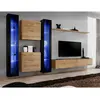 Image de Meuble TV Mural Design Switch XVI 330cm Naturel & Noir