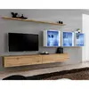 Image de Meuble TV Mural Design Switch XVII 340cm Naturel & Blanc