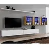 Image de Meuble TV Mural Design Switch XVII 340cm Blanc & Naturel