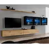 Image de Meuble TV Mural Design Switch XVII 340cm Naturel & Noir