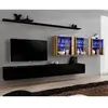 Image de Meuble TV Mural Design Switch XVII 340cm Noir & Naturel