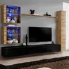 Image de Meuble TV Mural Design Switch XVIII 280cm Noir & Naturel