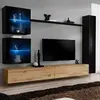 Image de Meuble TV Mural Design Switch XVIII 280cm Naturel & Noir