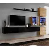 Image de Meuble TV Mural Design Switch XIX 310cm Noir & Naturel