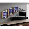 Image de Meuble TV Mural Design Switch XX 330cm Noir & Naturel