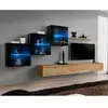 Image de Meuble TV Mural Design Switch XX 330cm Naturel & Noir