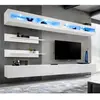 Image de Ensemble Meuble TV Mural Fly I2 320cm Blanc