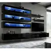 Image de Ensemble Meuble TV Mural Fly J2 320cm Noir