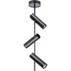Image de Spot plafond mural rond triple noir GU10 Leda Sigma