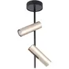Image de Spot plafond/mural rond double noir-or GU10 Leda Sigma