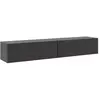 Image de SELSEY - Meuble TV suspendu NOLIE - 175 cm - couleur du bois de frêne Portland
