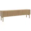 Image de SELSEY - Meuble TV debout NOLIE - 175 cm - couleur de bois chêne huilé