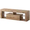 Image de SELSEY - Meuble TV BIANKO - 140 cm - chêne