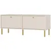 Image de SELSEY - Meuble TV OKTIO - 121 cm - beige