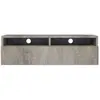 Image de SELSEY - Meuble TV REDNAW - 100 cm - gris