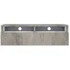 Image de SELSEY - Meuble TV REDNAW - 100 cm - aspect béton avec LED