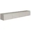 Image de SELSEY - Meuble TV BEMMI - 200 cm - greige