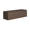 Image de SELSEY - Meuble TV BEMMI - 100 cm - noyer du Wisconsin
