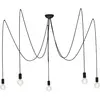 Image de Suspension design Nowodvorski Spider noire 5xE27 Ø300cm