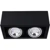 Image de Plafonnier spot Nowodvorski BOX noir bois 2xES111 GU10